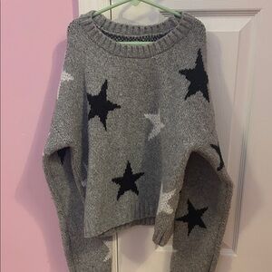 SO Gray Sweater with Black Star Design